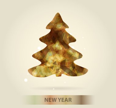 Yeni yıl mesajı afiş, elle çizilmiş