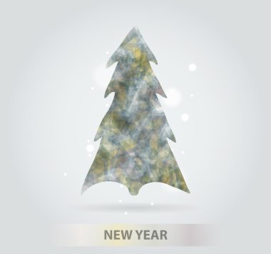 Yeni yıl mesajı afiş, elle çizilmiş