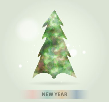 Yeni yıl mesajı afiş, elle çizilmiş