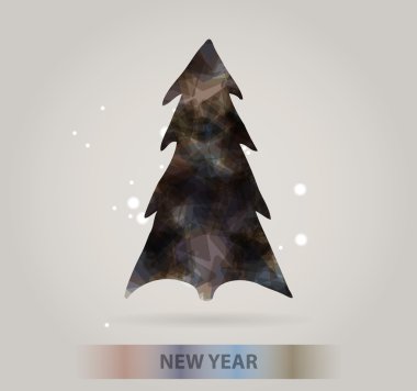 Yeni yıl mesajı afiş, elle çizilmiş