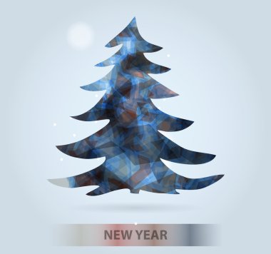 Yeni yıl mesajı afiş, elle çizilmiş