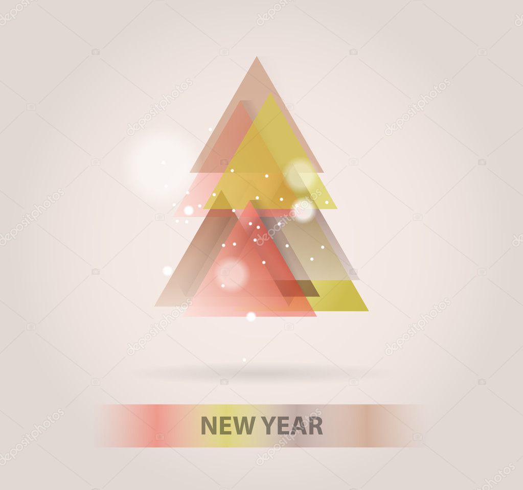 New year message banner, abstract