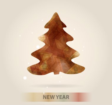 Yeni yıl mesajı afiş, elle çizilmiş