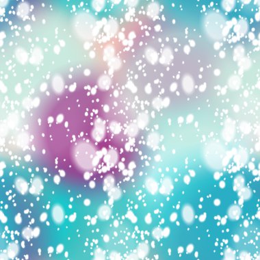 Renkli arka plan ile kar yerleşimi, sorunsuz bulanık