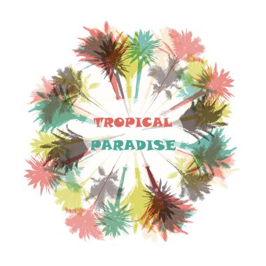 palmiye ağacı yazdırma