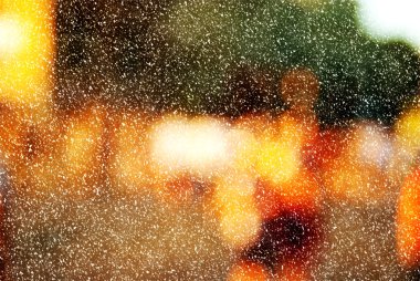 Kışın şehir commuters