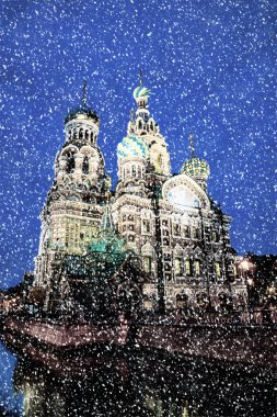 Saint Petersburg, Rusya'nın dökülmüş kan Kilisesi.