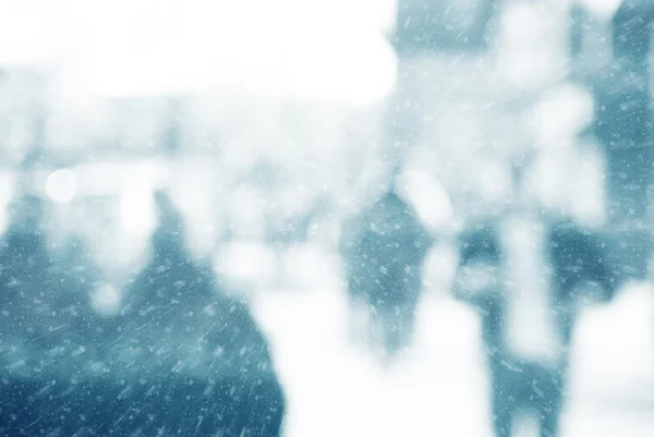Pendler im Winter — Stockfoto