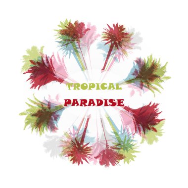 palmiye ağacı yazdırma