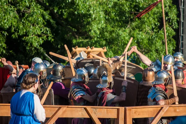 Reconstitution historique de la rébellion de Boudicas — Photo