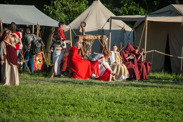 Rekonstrukcji historycznej Boudicas buntu — Zdjęcie stockowe