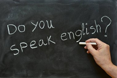 El yazısı, İngilizce biliyor musun, tahtada?