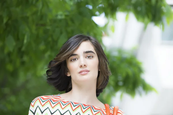 Gorgeus short hair woman — Stock Photo, Image