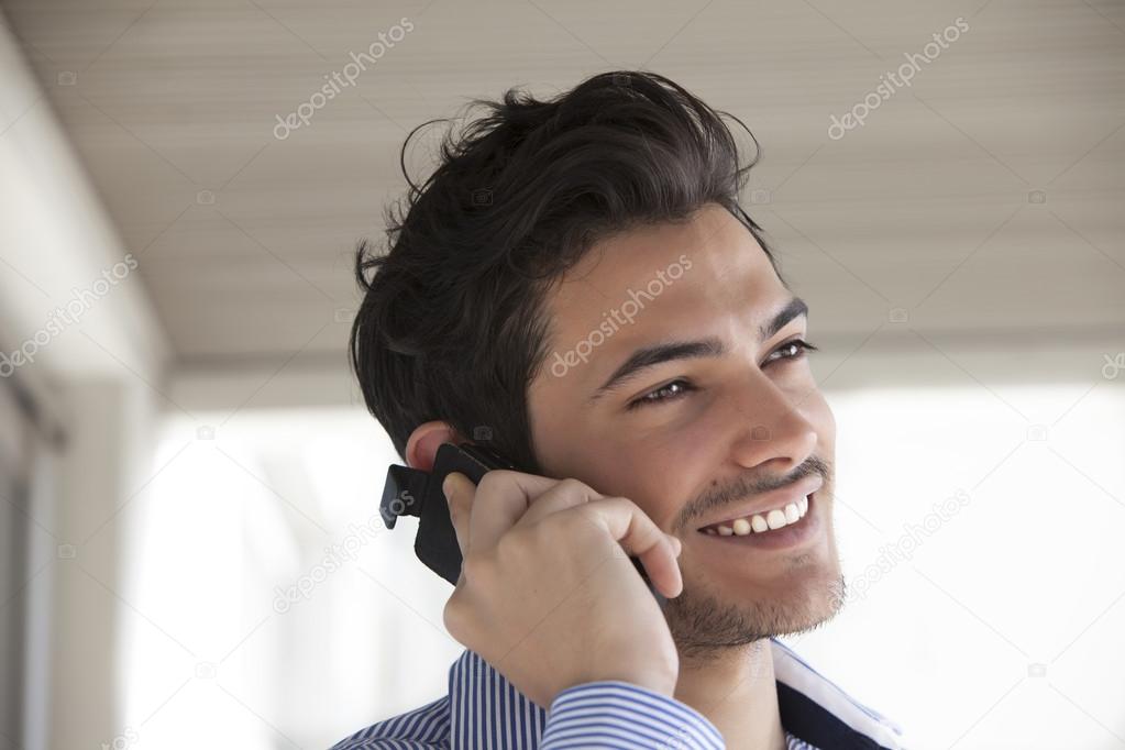 Young man using smart phone