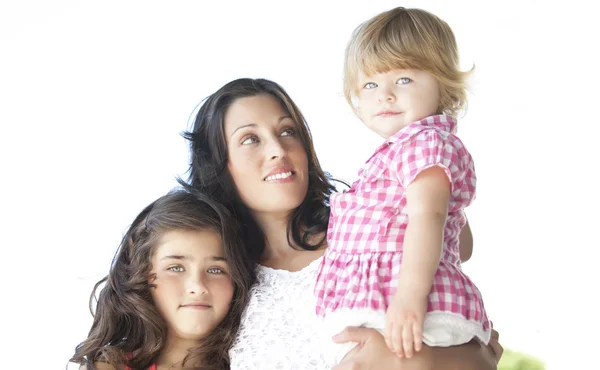 Mãe com suas lindas filhas — Fotografia de Stock