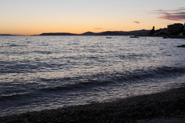 gün batımında denize