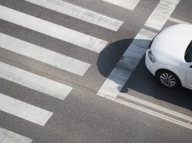 Beyaz Arabalı Yaya Geçidi 'nin Üstten Görünümü