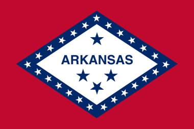 Arkansas Yatay Resmî Bayrağı