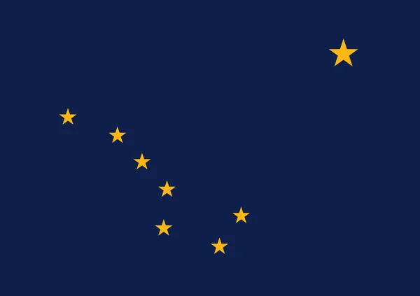 Bandiera Ufficiale Dell Alaska Orizzontale — Foto Stock
