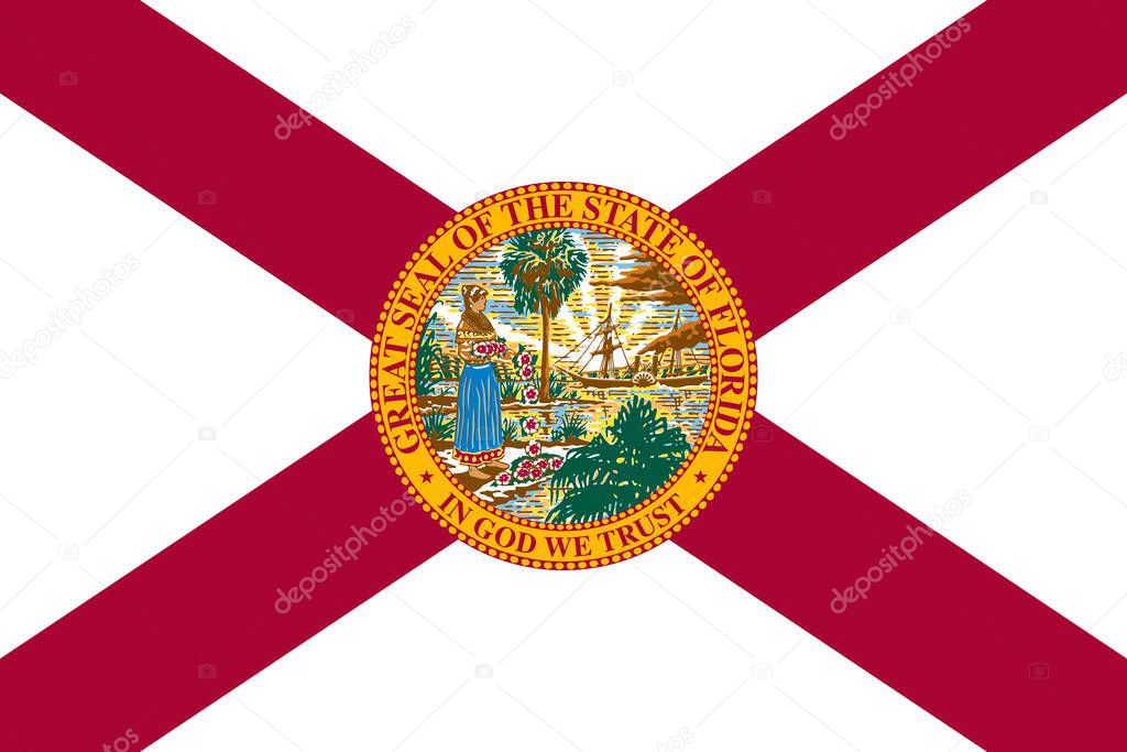 Official Large Flat Flag of Florida Horizontal