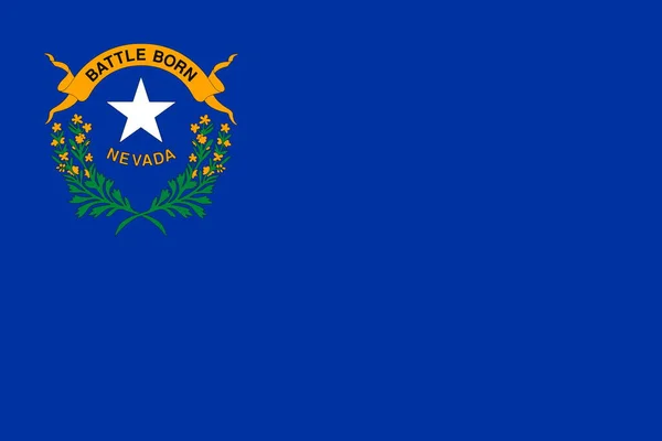 Official Large Flat Flag Nevada Horizontal — Stock Photo, Image