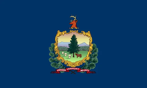 Bandera Plana Grande Oficial Vermont Horizontal —  Fotos de Stock