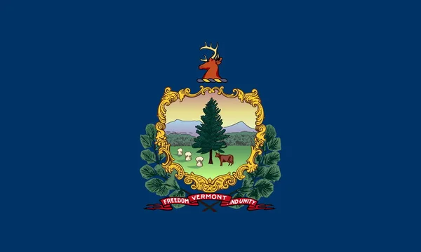 Official Large Flat Flag Vermont Horizontal — Stok Foto