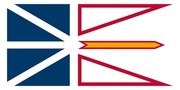 Hivatalos Nagy Lapos Zászló Newfoundland Labrador Horizontal — Stock Fotó