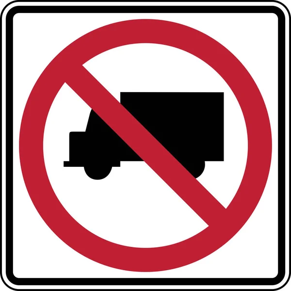 Trucks Official Road Sign Illustration — Fotografia de Stock