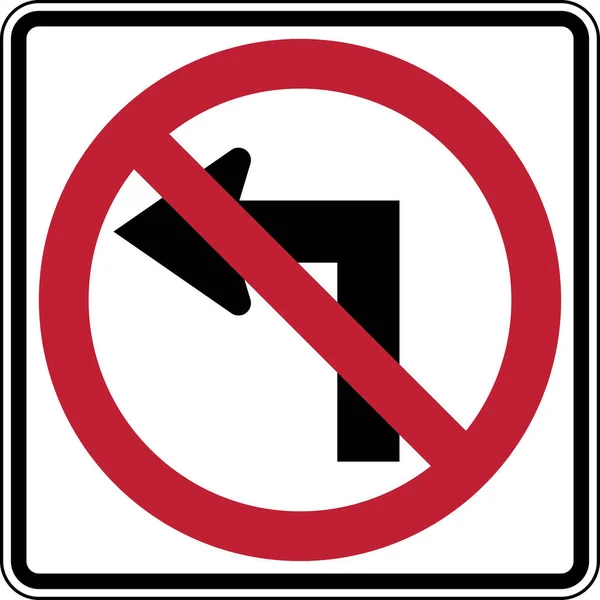 Left Turn Official Road Sign Illustration — Stock Photo, Image