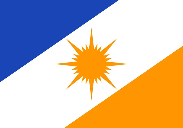 Офіційний Великий Плоский Прапор Токантінами Горизонтально — стокове фото