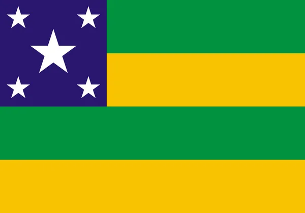 Bandeira Plana Grande Oficial Sergipe Horizontal — Fotografia de Stock