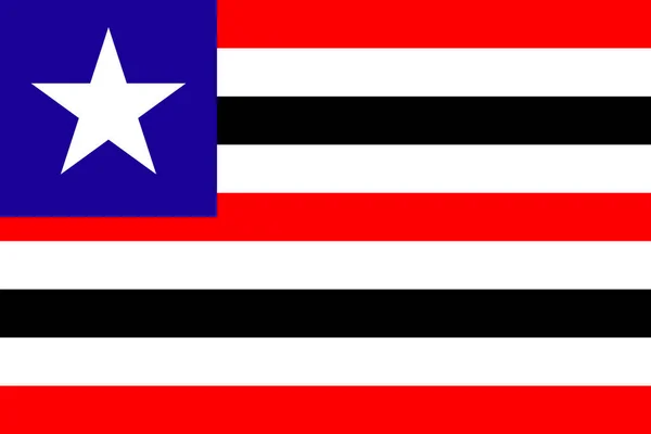Bandera Plana Grande Oficial Maranhao Horizontal —  Fotos de Stock
