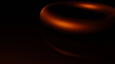 Koyu Turuncu Torus Özeti 3B Duvar Kağıdı