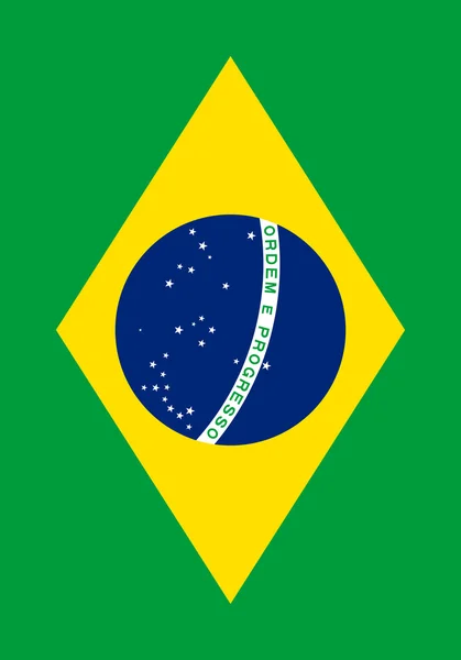 Brezilya dikey bayrağı — Stok fotoğraf