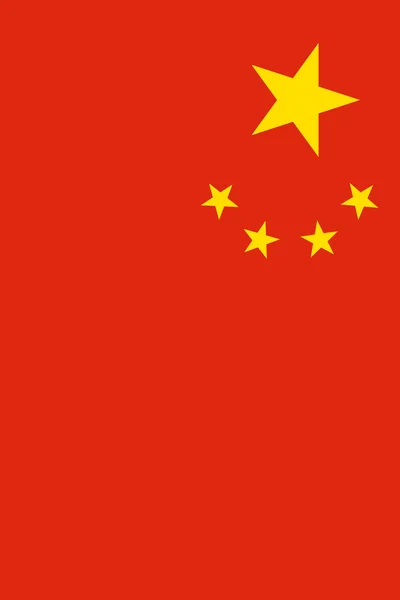 Flagge der Volksrepublik China senkrecht — Stockfoto