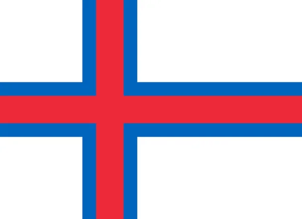 Flagga för Färöarna vågrätt — Stockfoto