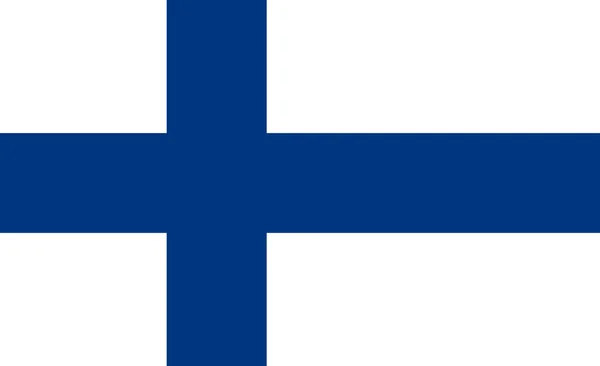 수평 한 핀란드의 국기 — 스톡 사진