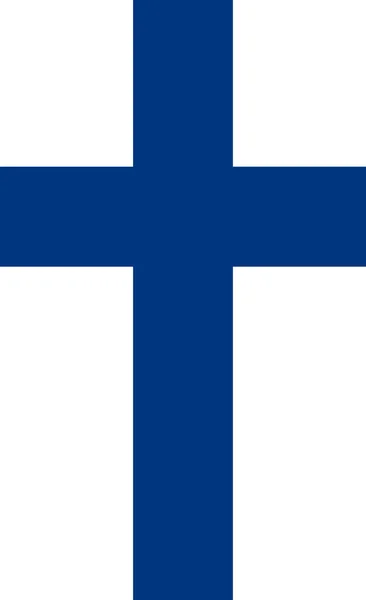 Vlag van Finland verticaal — Stockfoto