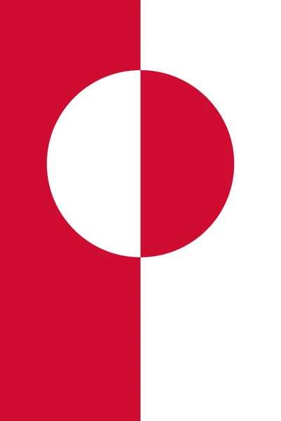 Прапор Ґренландії вертикалі — стокове фото