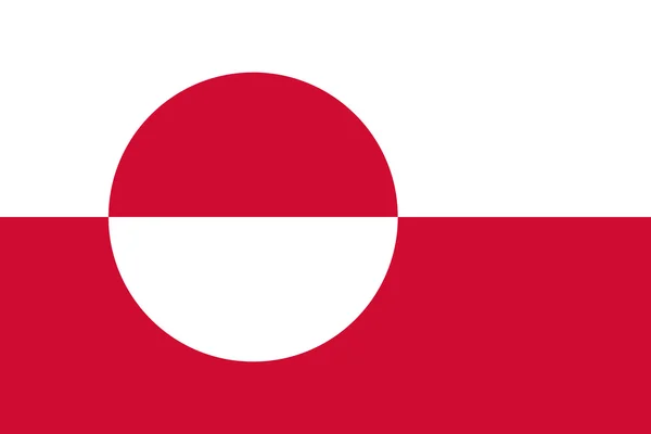 Bandiera della Groenlandia orizzontale — Foto Stock