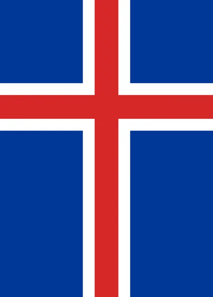 İzlanda dikey bayrağı — Stok fotoğraf