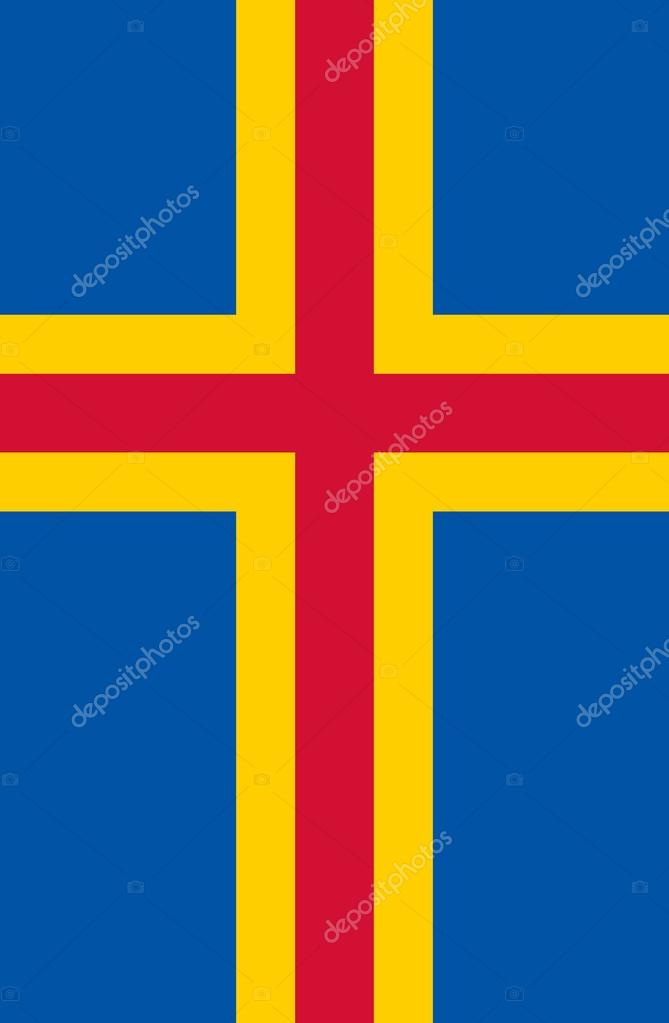 Flag Of Aland Vertical Stock Photo Image By C Albaman