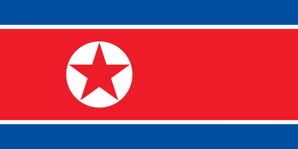 Flagga för Nordkorea vågrätt — Stockfoto