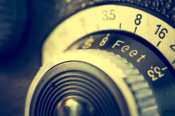 Nahaufnahme von alten Filmkameras mit freiem Kopierplatz, Vinta — Stockfoto