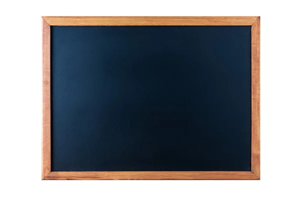 Leeg schoolbord met houten frame geïsoleerd op wit. — Stockfoto