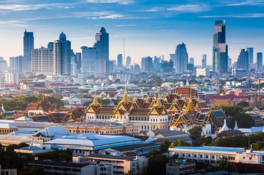Gündoğumu ile Grand Palace Bangkok, Tayland