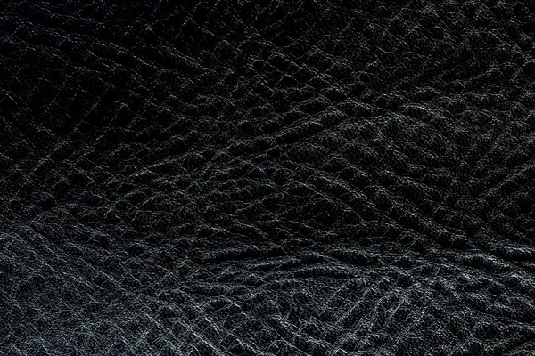 Closeup of seamless black leather texture — Stock Photo, Image