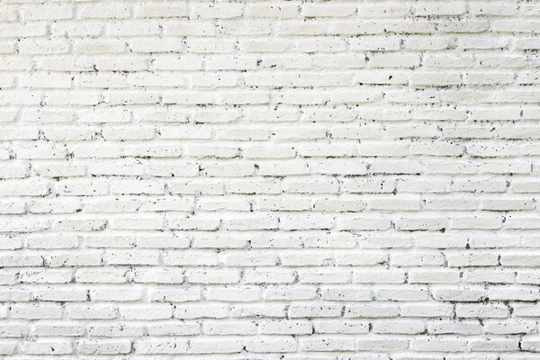 White brick wall texture, abstract background