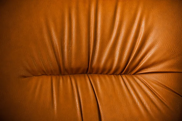 Skórzany sofa starodawny detal - strzelać makro — Zdjęcie stockowe